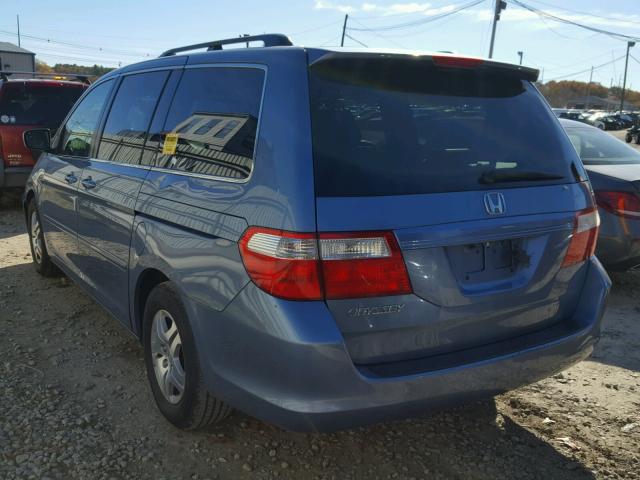 5FNRL38787B003497 - 2007 HONDA ODYSSEY BLUE photo 3