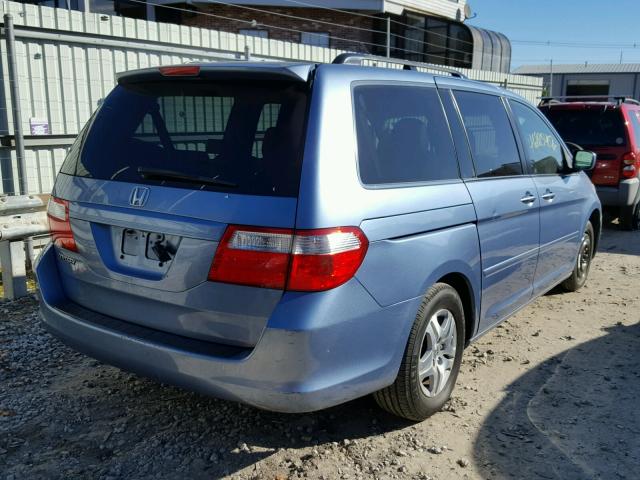 5FNRL38787B003497 - 2007 HONDA ODYSSEY BLUE photo 4