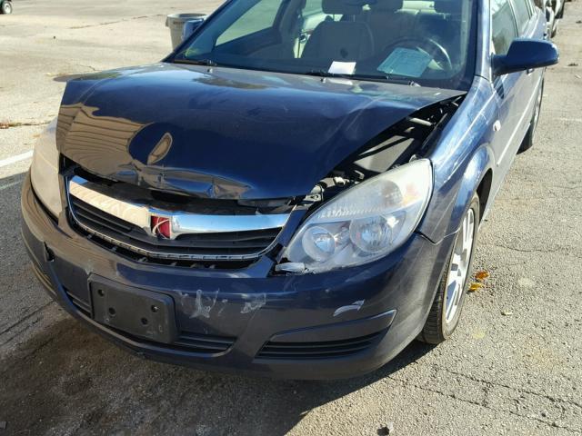 1G8ZS57N78F295634 - 2008 SATURN AURA XE BLUE photo 9