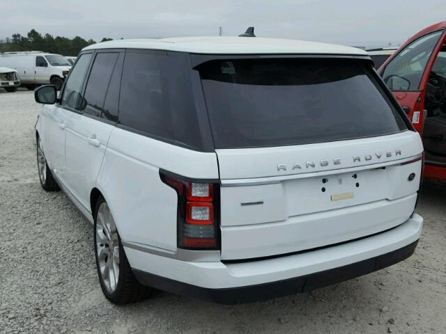 SALGS2EFXGA317914 - 2016 LAND ROVER RANGE ROVE WHITE photo 3