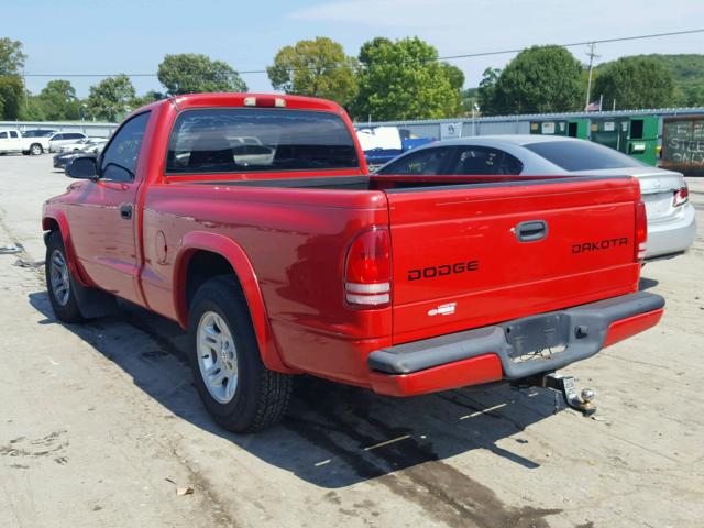 1D7FL36N83S190179 - 2003 DODGE DAKOTA SPO RED photo 3