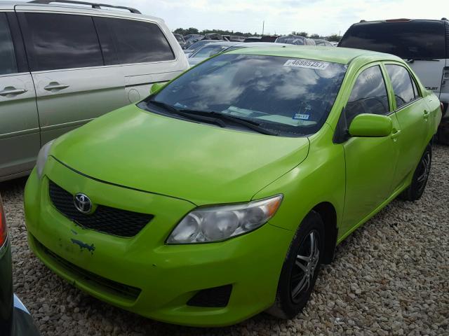 1NXBU4EE8AZ187504 - 2010 TOYOTA COROLLA BA GREEN photo 2