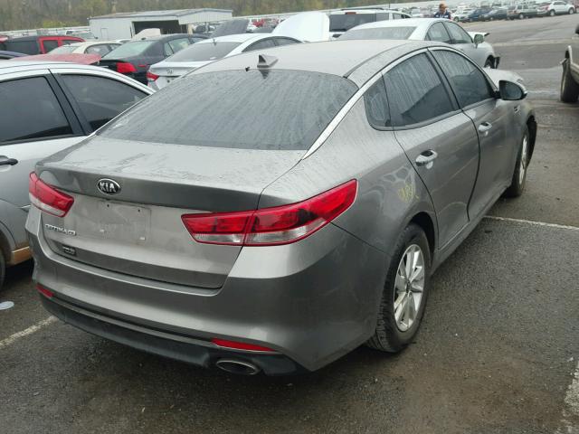 5XXGT4L38GG023506 - 2016 KIA OPTIMA LX GRAY photo 4