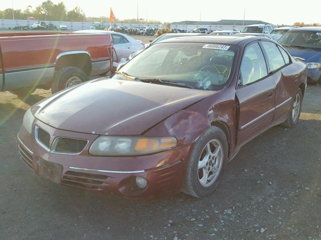 1G2HX54K014246360 - 2001 PONTIAC BONNEVILLE MAROON photo 2