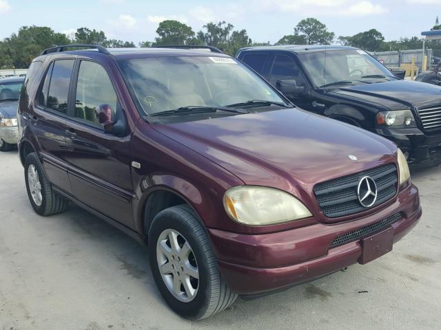 4JGAB72E7XA106574 - 1999 MERCEDES-BENZ ML BURGUNDY photo 1