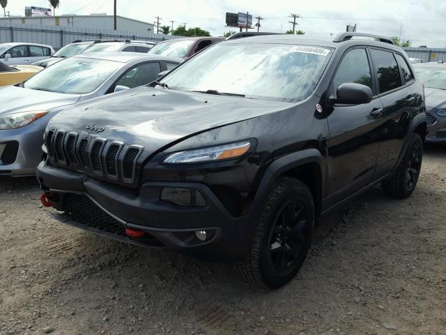 1C4PJMBS3FW583462 - 2015 JEEP CHEROKEE T BLACK photo 2