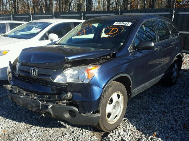 JHLRE48369C008021 - 2009 HONDA CR-V LX BLUE photo 2