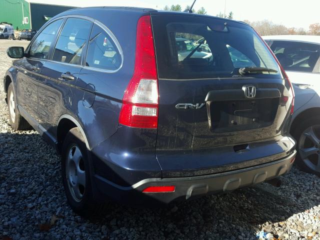 JHLRE48369C008021 - 2009 HONDA CR-V LX BLUE photo 3