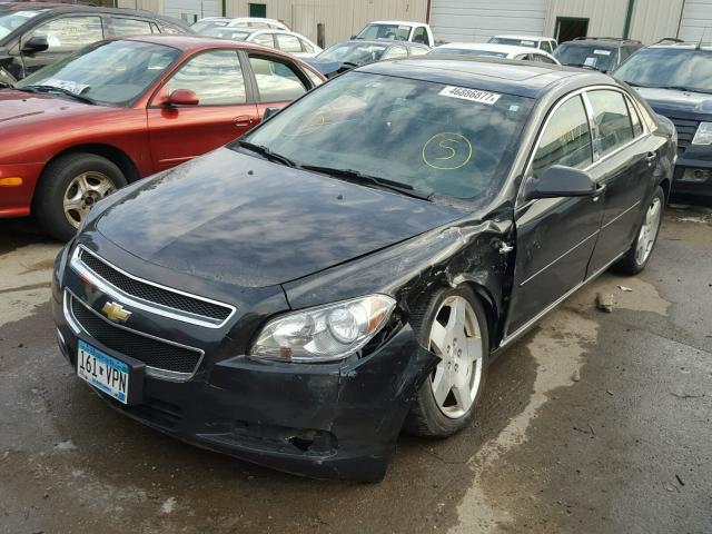 1G1ZJ577184296597 - 2008 CHEVROLET MALIBU 2LT BLACK photo 2