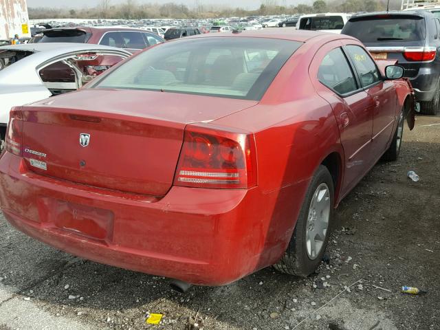 2B3KA43G46H435471 - 2006 DODGE CHARGER SE RED photo 4