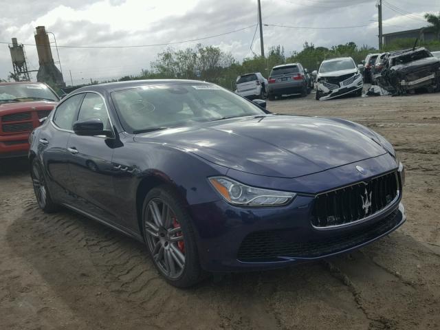 ZAM57RTLXH1262637 - 2017 MASERATI GHIBLI S BLUE photo 1