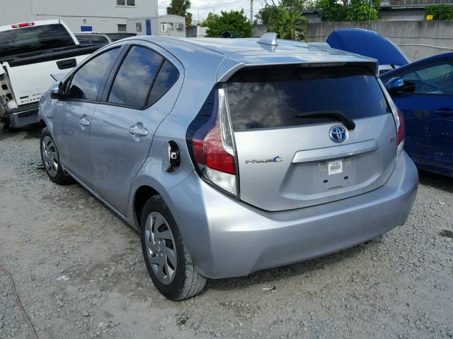 JTDKDTB32F1584975 - 2015 TOYOTA PRIUS C SILVER photo 3