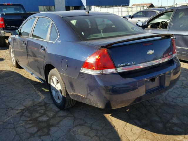 2G1WT57KX91151718 - 2009 CHEVROLET IMPALA 1LT BLUE photo 3