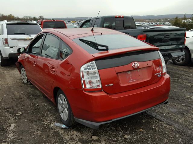 JTDKB20U967542604 - 2006 TOYOTA PRIUS RED photo 3