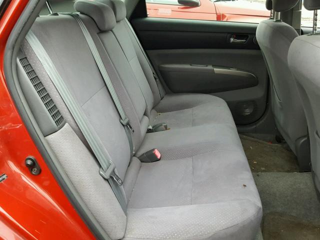 JTDKB20U967542604 - 2006 TOYOTA PRIUS RED photo 6