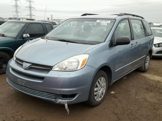 5TDZA23C25S326912 - 2005 TOYOTA SIENNA CE BLUE photo 2