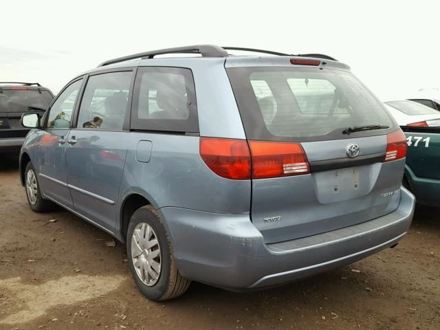 5TDZA23C25S326912 - 2005 TOYOTA SIENNA CE BLUE photo 3