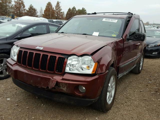 1J8GR48K87C504573 - 2007 JEEP GRAND CHER MAROON photo 2