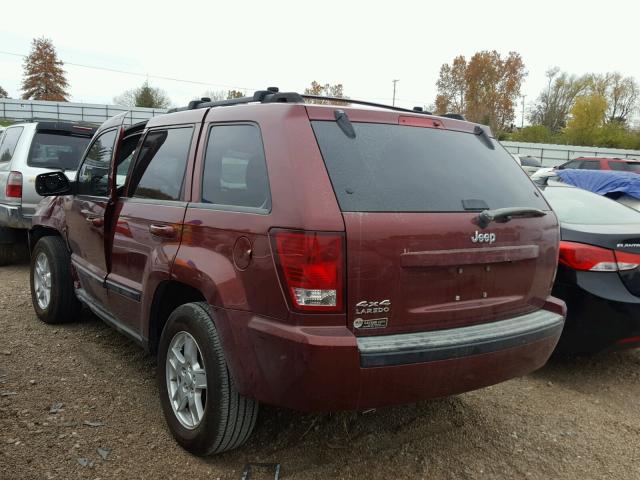 1J8GR48K87C504573 - 2007 JEEP GRAND CHER MAROON photo 3