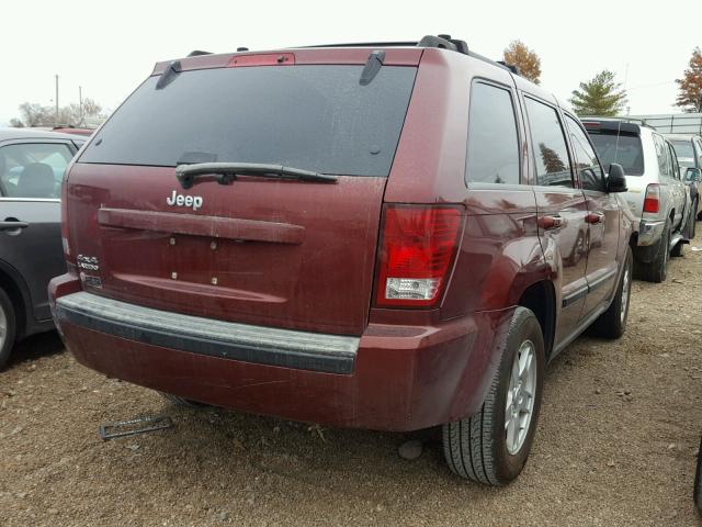 1J8GR48K87C504573 - 2007 JEEP GRAND CHER MAROON photo 4