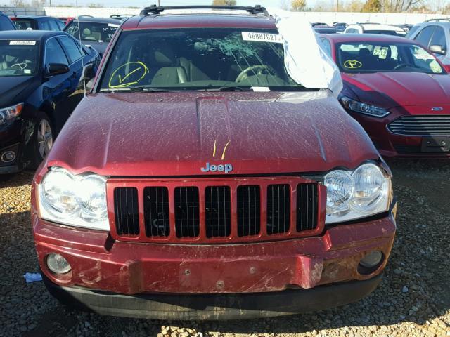 1J8GR48K87C504573 - 2007 JEEP GRAND CHER MAROON photo 7