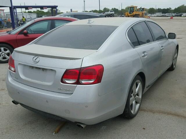 JTHBE96S970011658 - 2007 LEXUS GS 350 SILVER photo 4