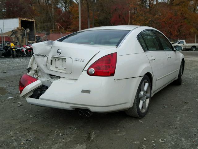 1N4BA41E05C849855 - 2005 NISSAN MAXIMA SE WHITE photo 4