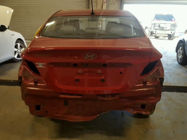 KMHCT4AE8GU058524 - 2016 HYUNDAI ACCENT SE RED photo 9