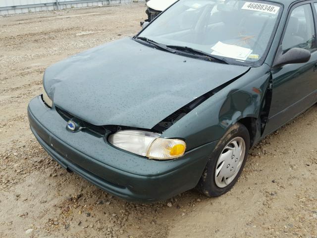 1Y1SK5286YZ415216 - 2000 CHEVROLET GEO PRIZM GREEN photo 9