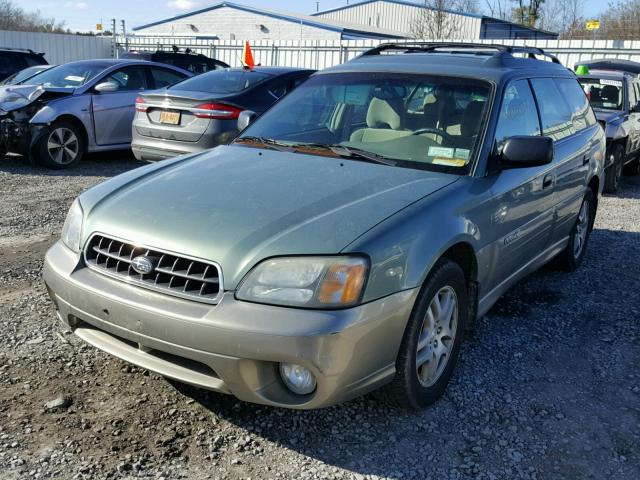 4S3BH675747641441 - 2004 SUBARU LEGACY GREEN photo 2