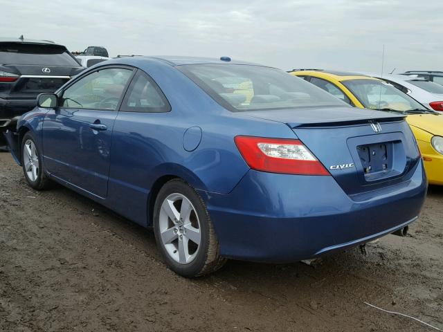 2HGFG12856H523521 - 2006 HONDA CIVIC EX BLUE photo 3