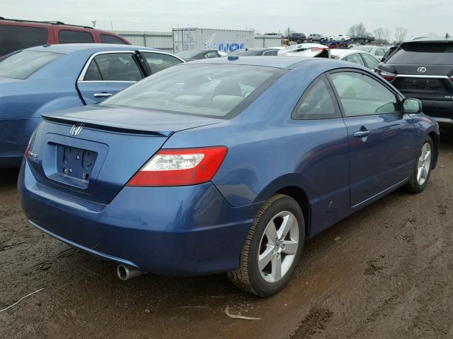 2HGFG12856H523521 - 2006 HONDA CIVIC EX BLUE photo 4