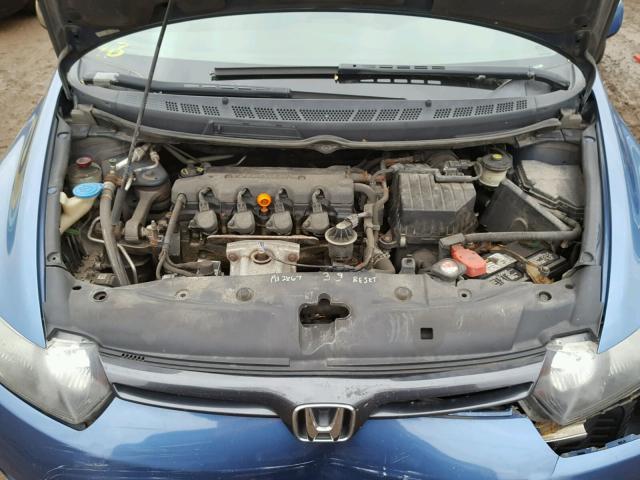 2HGFG12856H523521 - 2006 HONDA CIVIC EX BLUE photo 7