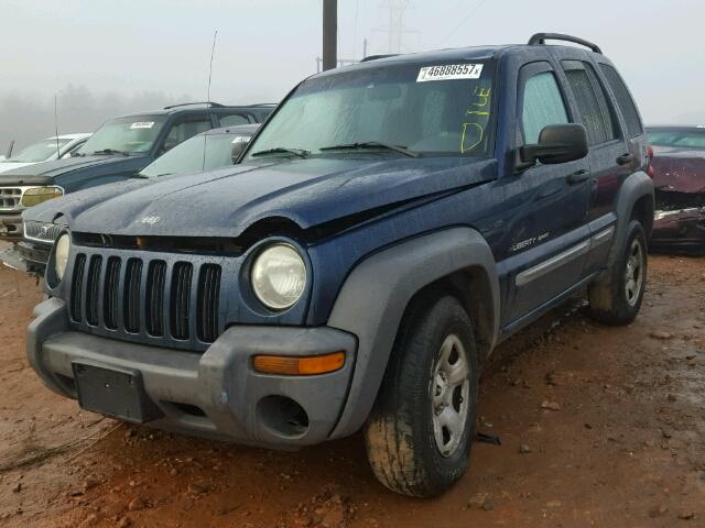 1J4GL48K33W527710 - 2003 JEEP LIBERTY SP PURPLE photo 2