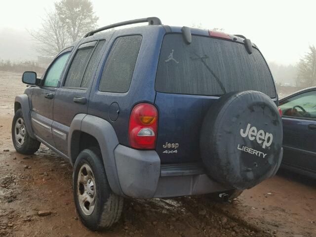 1J4GL48K33W527710 - 2003 JEEP LIBERTY SP PURPLE photo 3