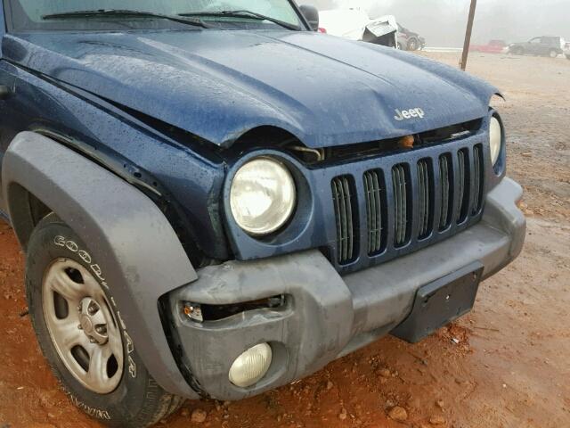 1J4GL48K33W527710 - 2003 JEEP LIBERTY SP PURPLE photo 9