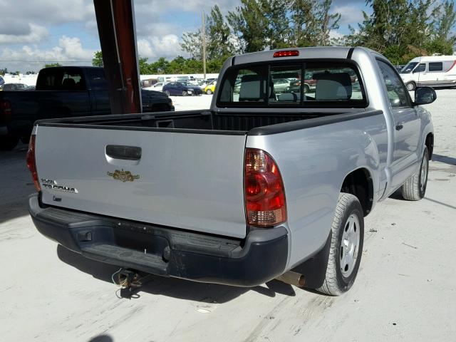 5TFNX4CN9CX015723 - 2012 TOYOTA TACOMA SILVER photo 4