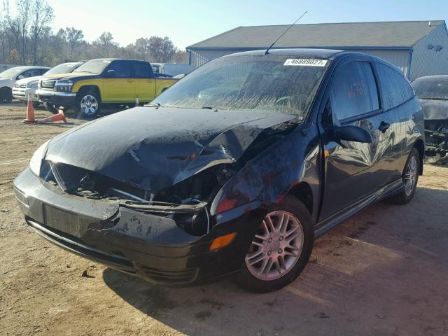 1FAFP31N97W264526 - 2007 FORD FOCUS ZX3 BLACK photo 2