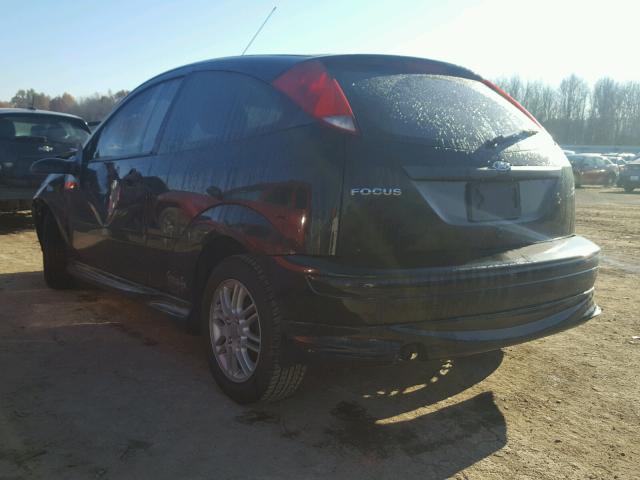 1FAFP31N97W264526 - 2007 FORD FOCUS ZX3 BLACK photo 3