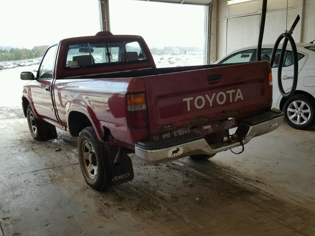 4TARN01P0RZ281869 - 1994 TOYOTA PICKUP MAROON photo 3