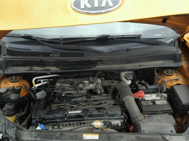 KNDJT2A2XB7225141 - 2011 KIA RIO ORANGE photo 7