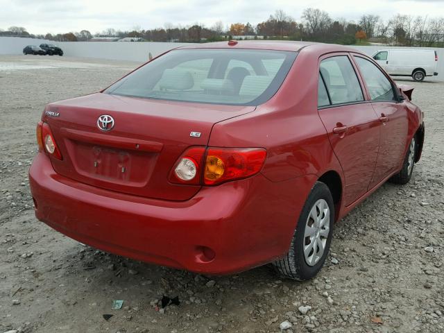 1NXBU4EE9AZ166239 - 2010 TOYOTA COROLLA RED photo 4