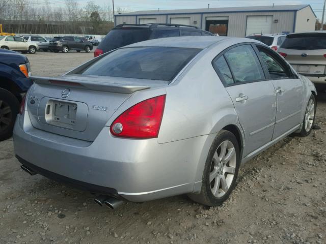 1N4BA41EX8C821615 - 2008 NISSAN MAXIMA SE SILVER photo 4