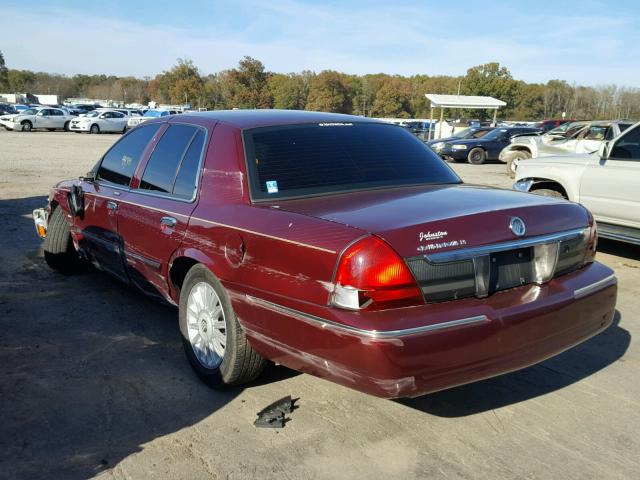 2MEHM75V79X626274 - 2009 MERCURY GRAND MARQ MAROON photo 3