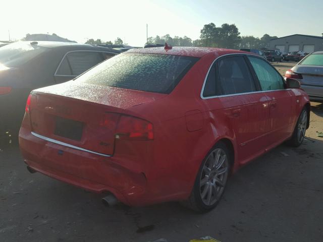 WAUBF78E98A110807 - 2008 AUDI A4 S-LINE RED photo 4