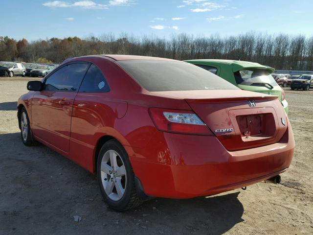 2HGFG12847H502256 - 2007 HONDA CIVIC EX RED photo 3