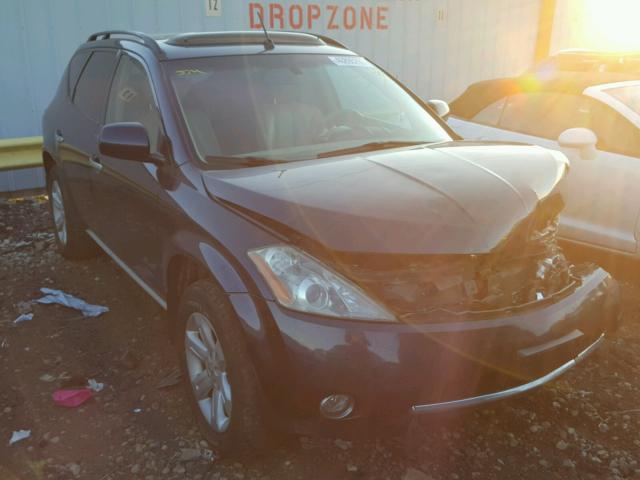 JN8AZ08W87W607472 - 2007 NISSAN MURANO SL BLUE photo 1