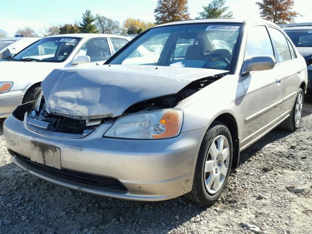 1HGES26791L005859 - 2001 HONDA CIVIC EX TAN photo 2