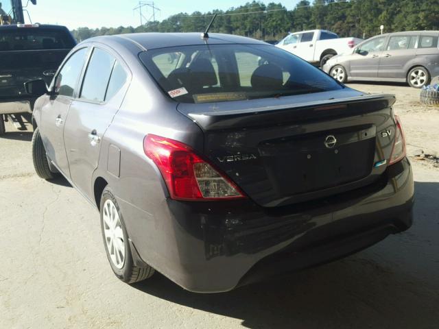 3N1CN7APXFL850896 - 2015 NISSAN VERSA S CHARCOAL photo 3