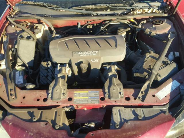 2G2WP522451199300 - 2005 PONTIAC GRAND PRIX RED photo 7